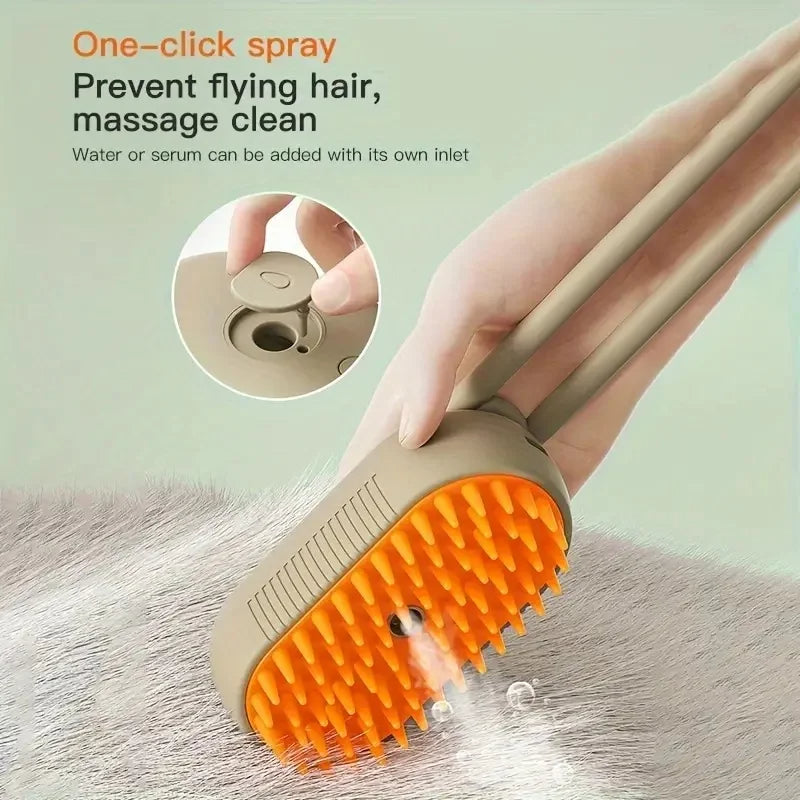 Pet Steam Grooming Brush